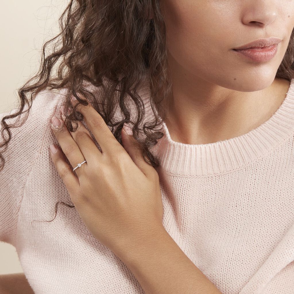 Bague Solitaire Hemera Or Blanc Diamant