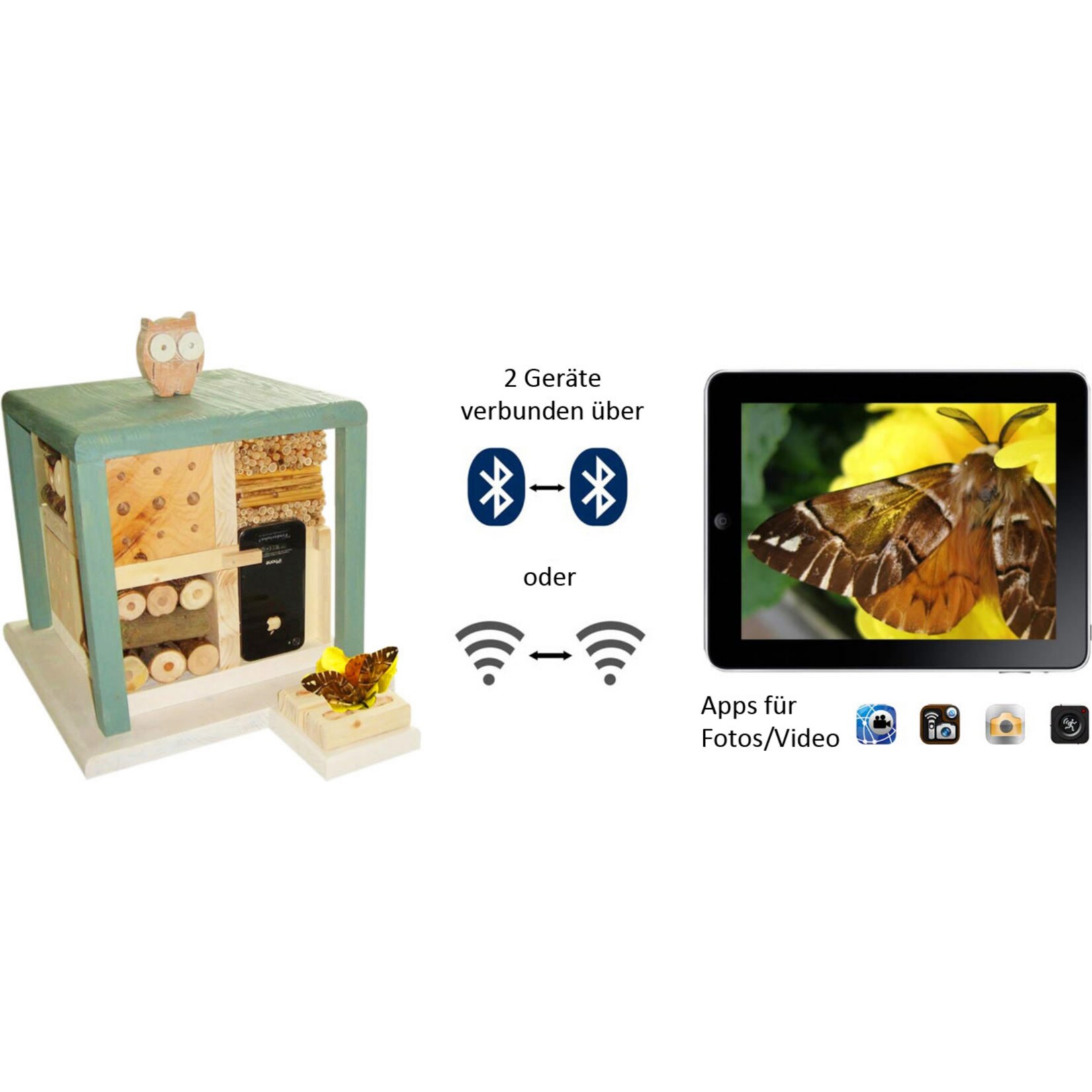 dobar Insektenhotel Kubus, mit Ständer