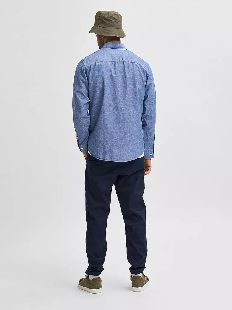 SELECTED Hemd Regular Fit SLHSLIMNEW blau