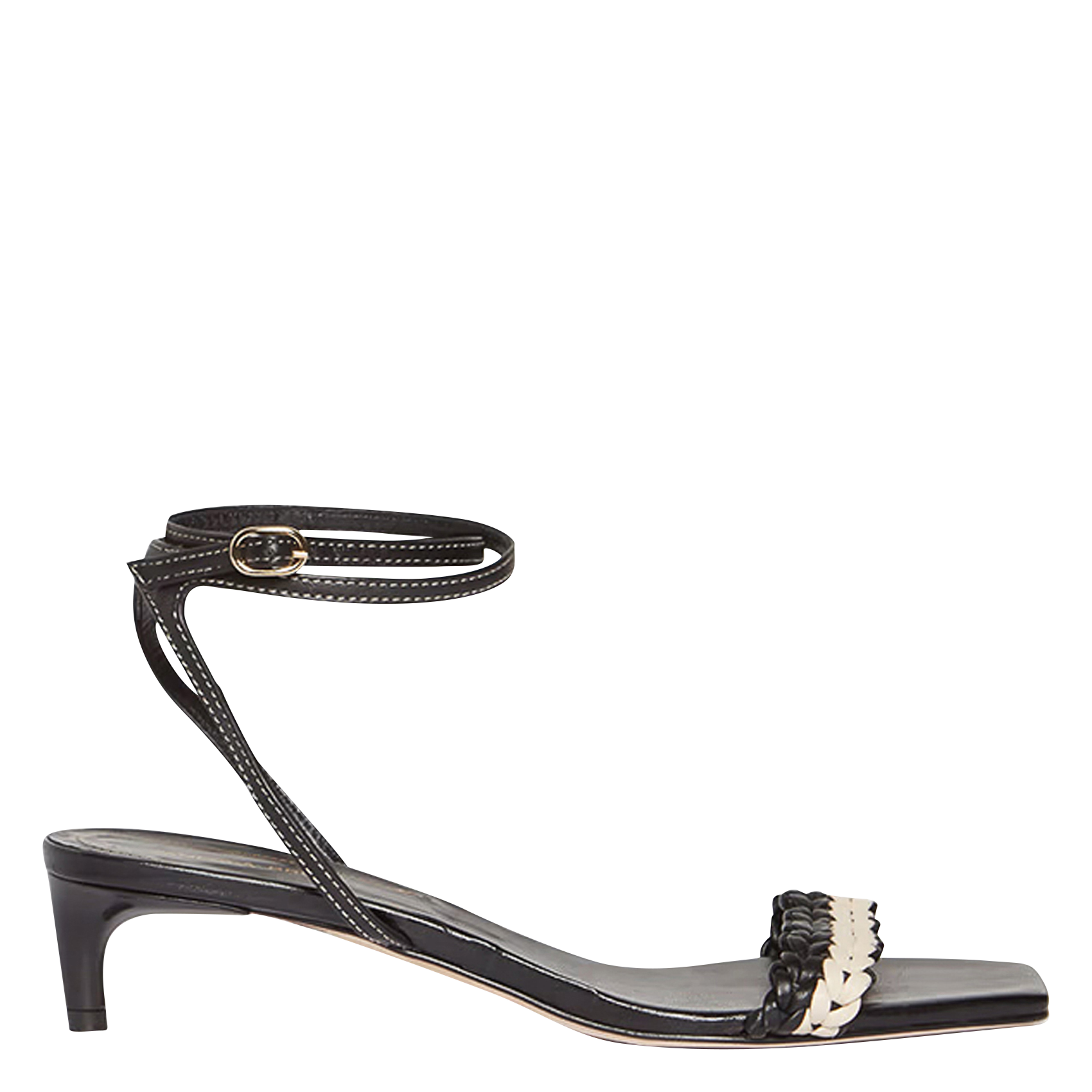 Sandales à talons en cuir | Noir