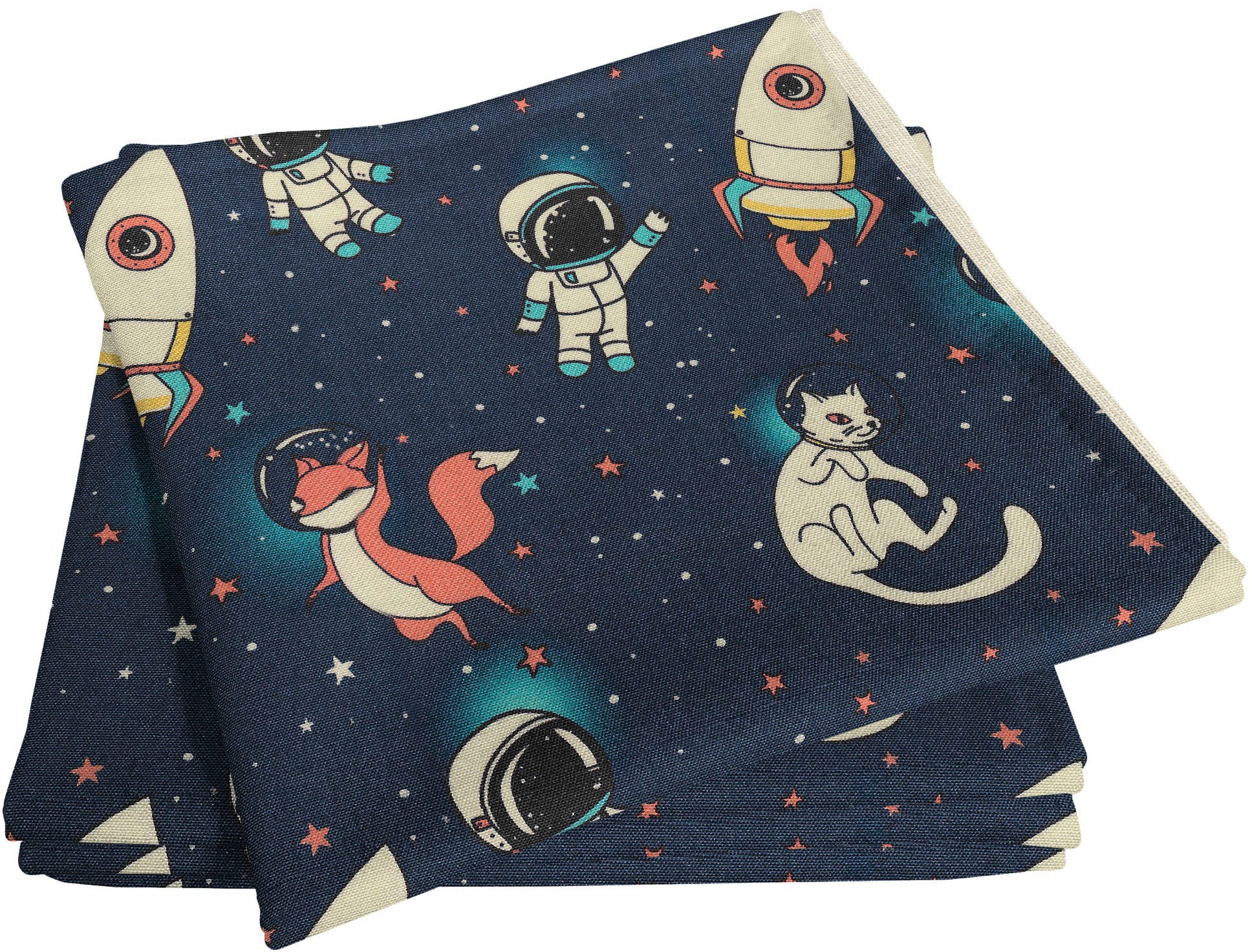 Adam Stoffserviette »Space« GOTS organic,zertifiziert durch CERES 0242für Kinder