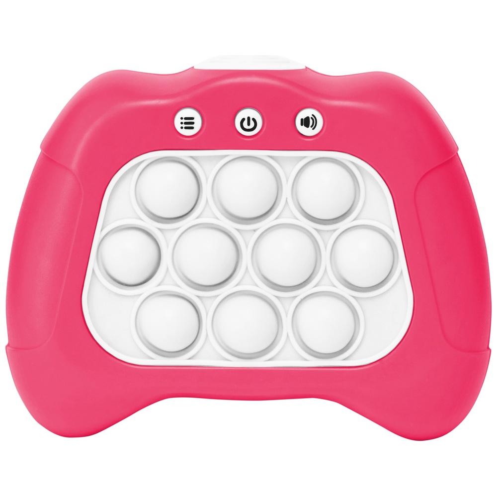 Toy Mania Quick Pops Elektronisches Push & Pop Fidget-Spiel – Pinke Edition