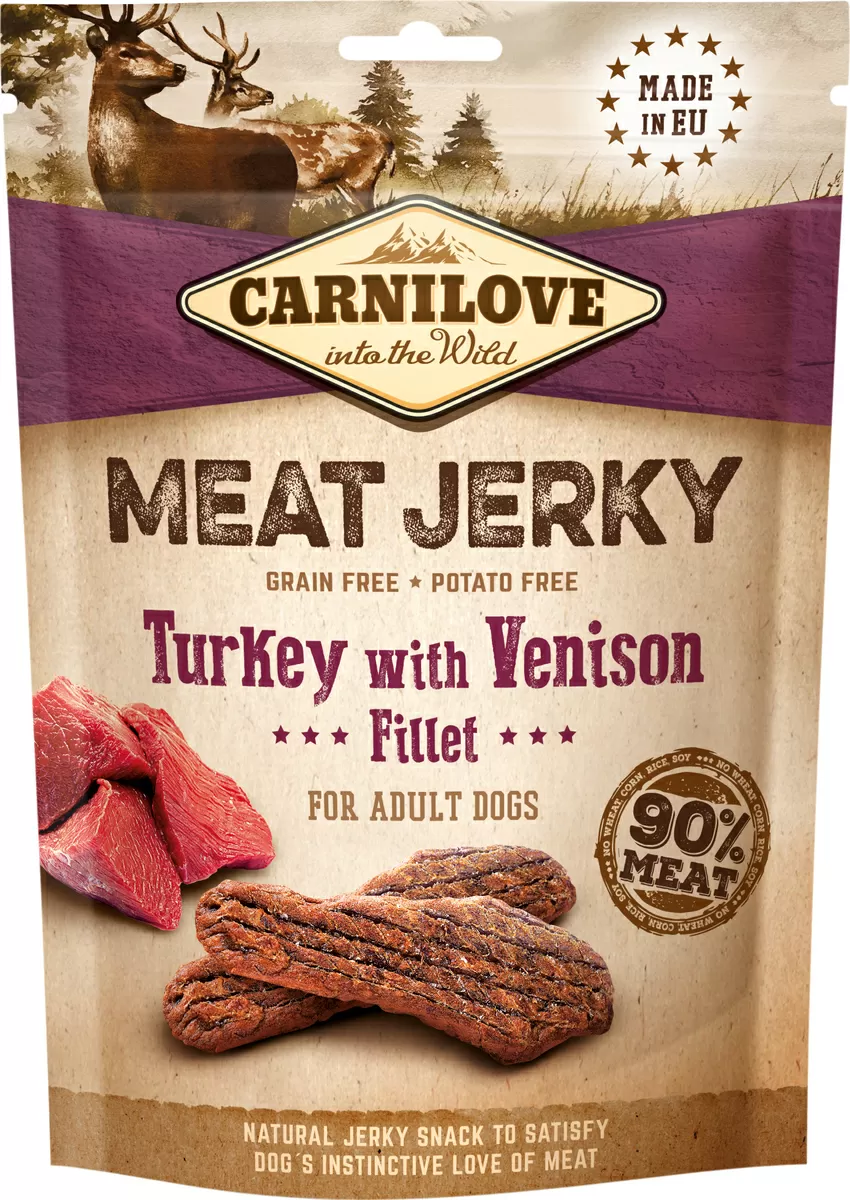 Carnilove Jerky Turkey with Venison Fillet - 100 g
