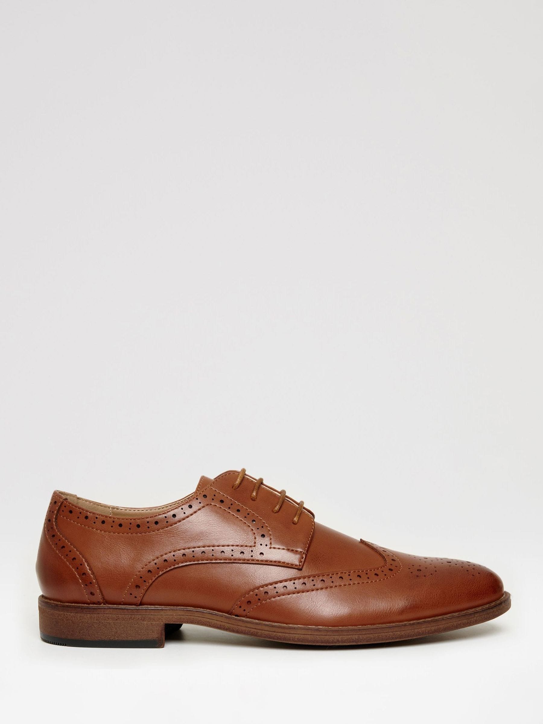 Bruin - Threadbare - Imitatieleren brogues
