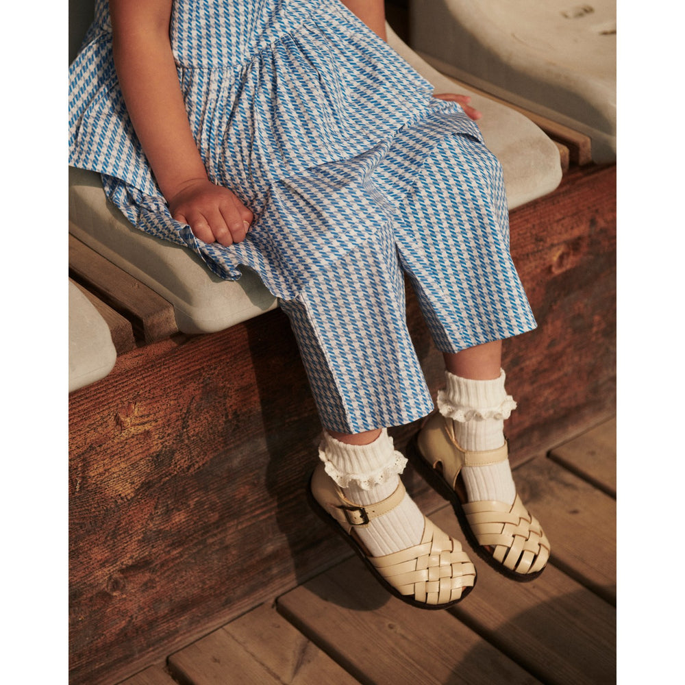 Køb COPENHAGEN COLORS Blue Houndstooth Mini Houndstooth Bukser