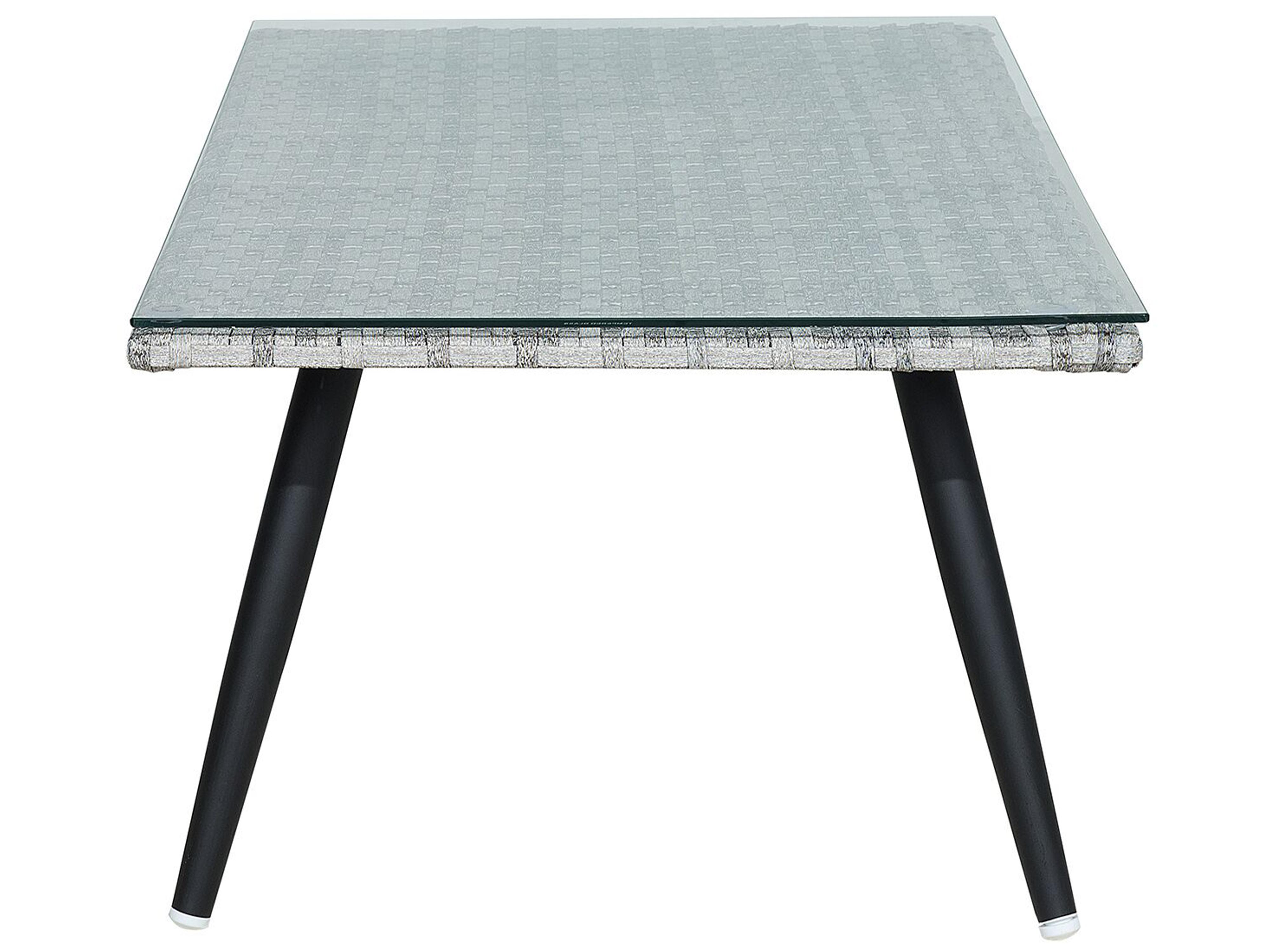 Loungeset met tafel 4-zits RAGUSA PE rotan Grijs