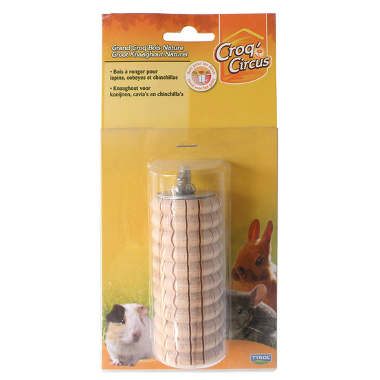 Grand croq bois nature : blanc nature l. 11 x d. 4 cm