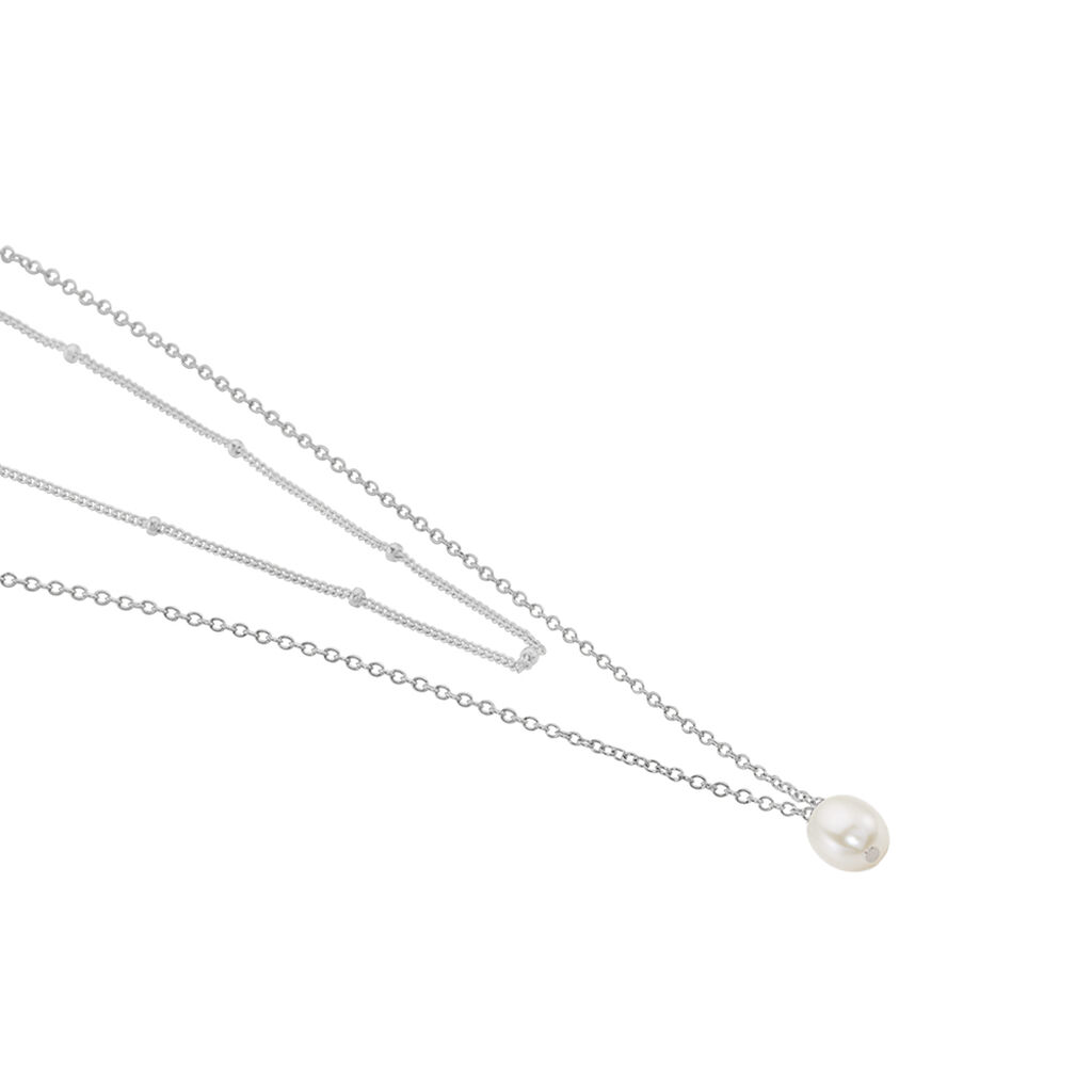 Collier Savino Argent Perle De Culture