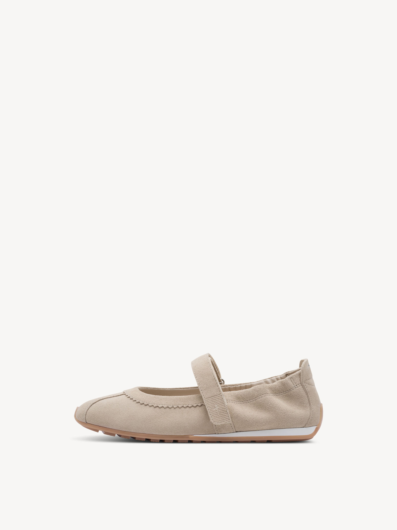 Leren Ballerina - beige