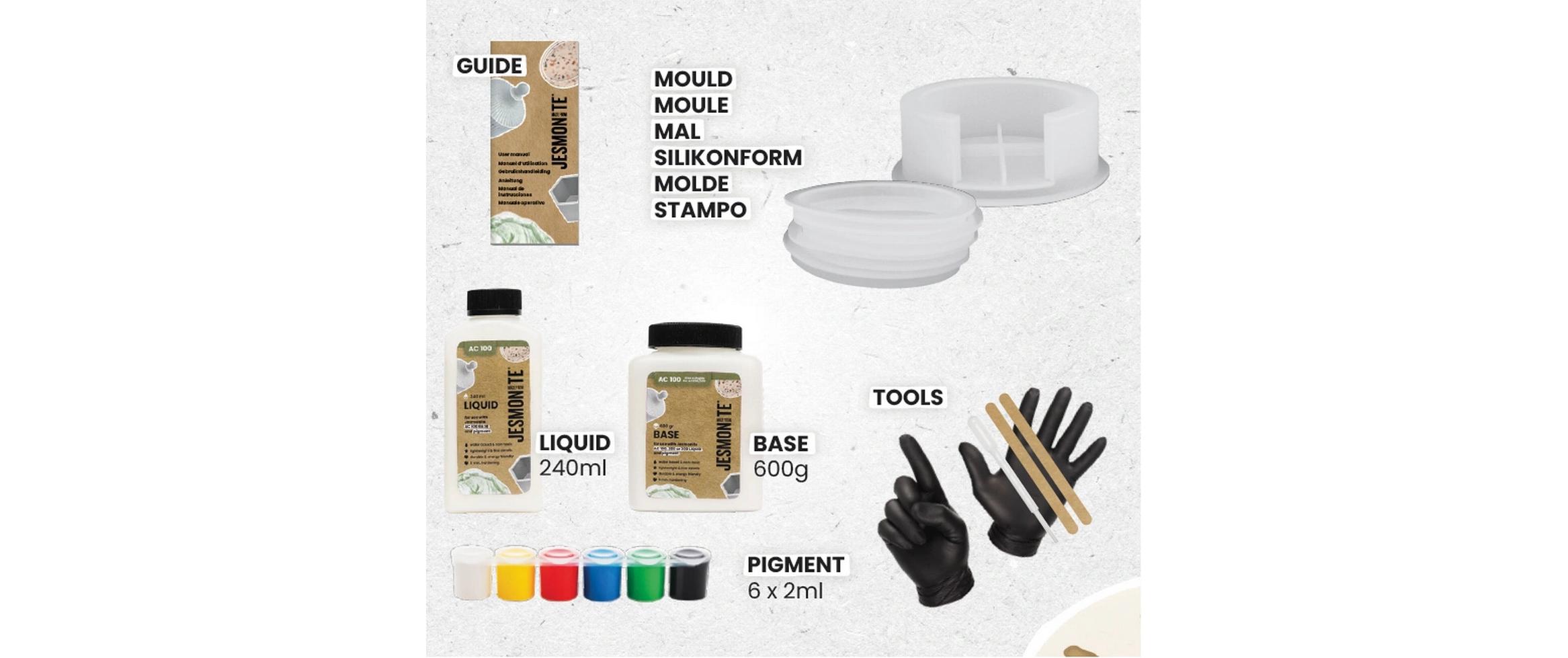Modelliermasse Bastelset Ø 10.2 cmGiessharz Resin anstatt Epoxidharz