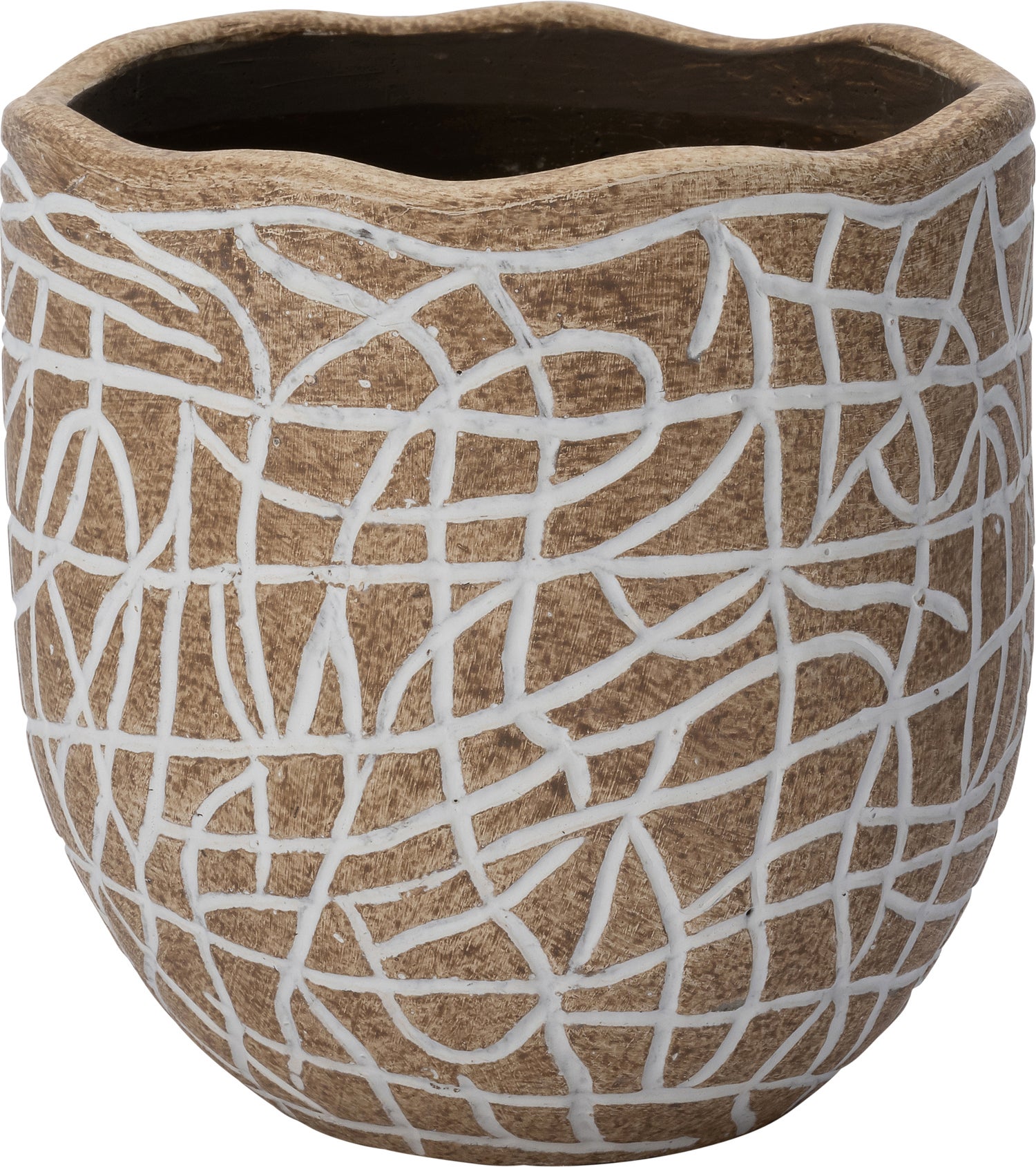 Intratuin bloempot Carr wit D 11 H 11 cm