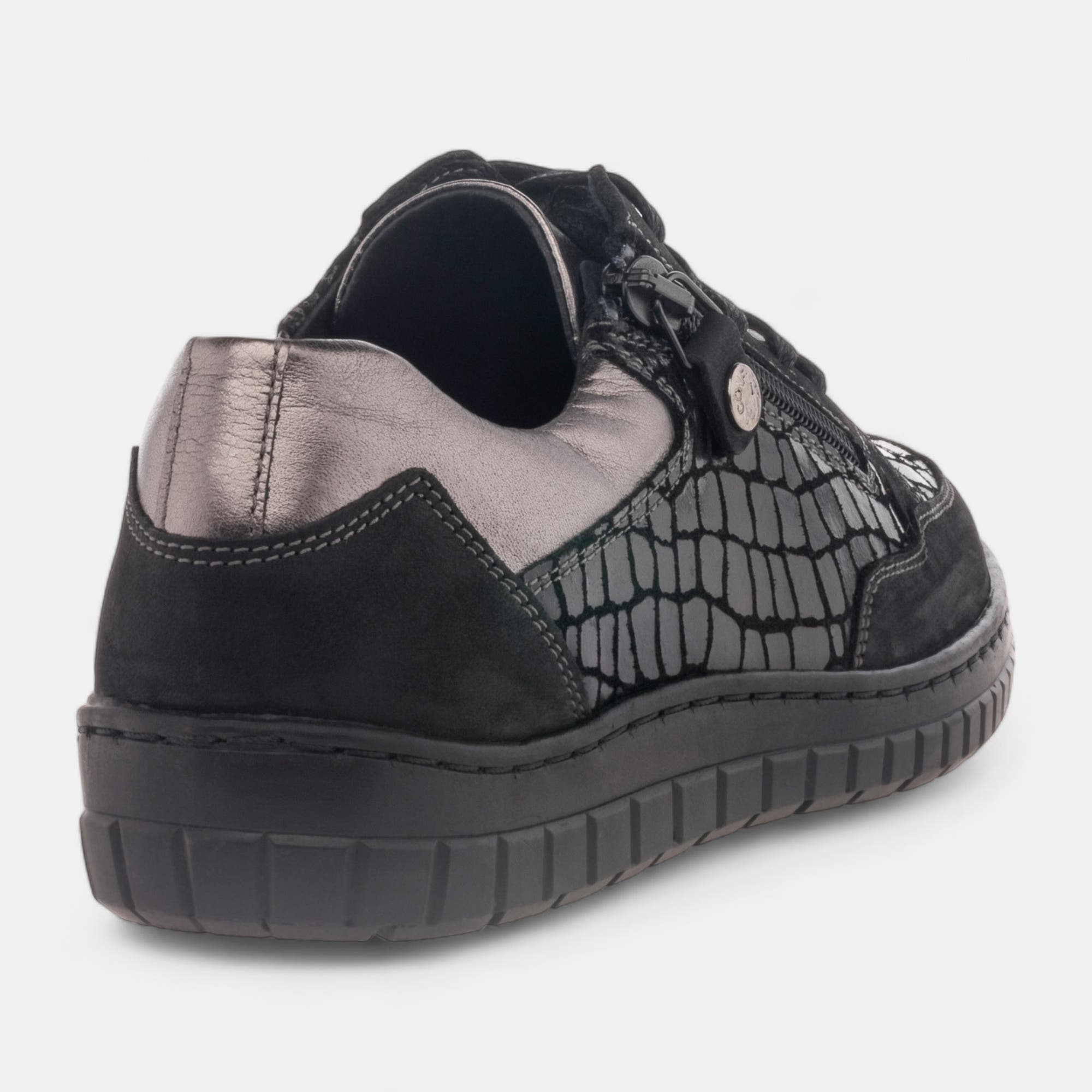 Derbies pieds sensibles Femme en cuir noir