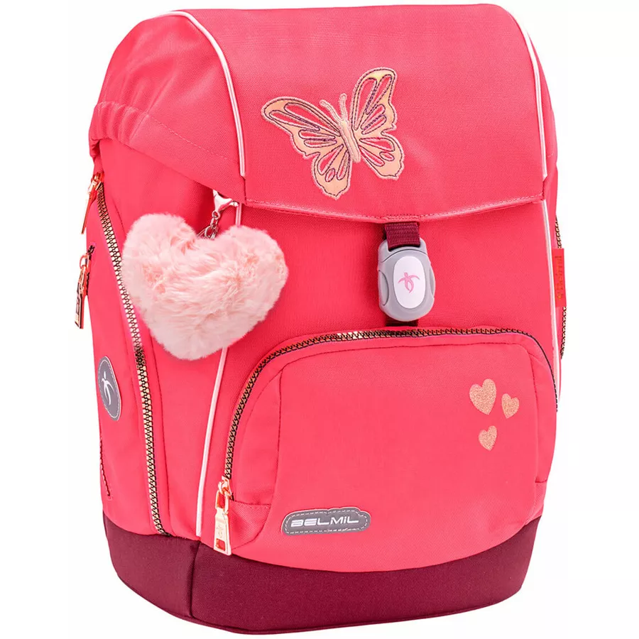 Belmil Schulranzen Premium Comfy Plus Set 6-teilig Coral