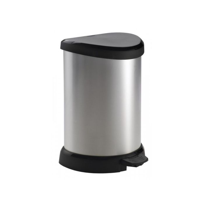 Curver Pedaalemmer Decobin 15 liter zilver (VB120005)