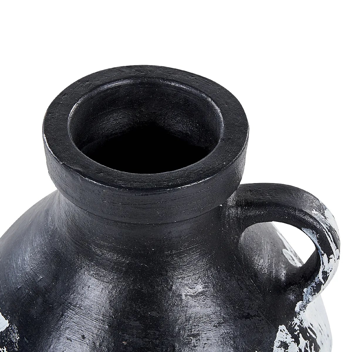 Beliani - Vase MASSALIA Noir & Blanc 33 cm