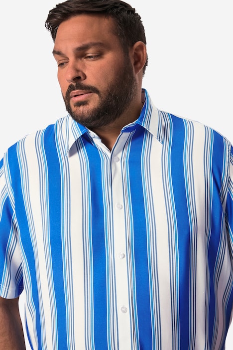 Men+ Hemd, Halbarm, Bauchfit, Streifen, Kentkragen, Comfort Fit, bis 8 XL