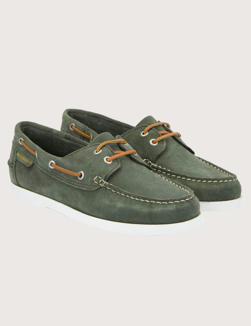 SCHMOOVE CHAUSSURES BATEAU SUÈDE KAKI HOMME
