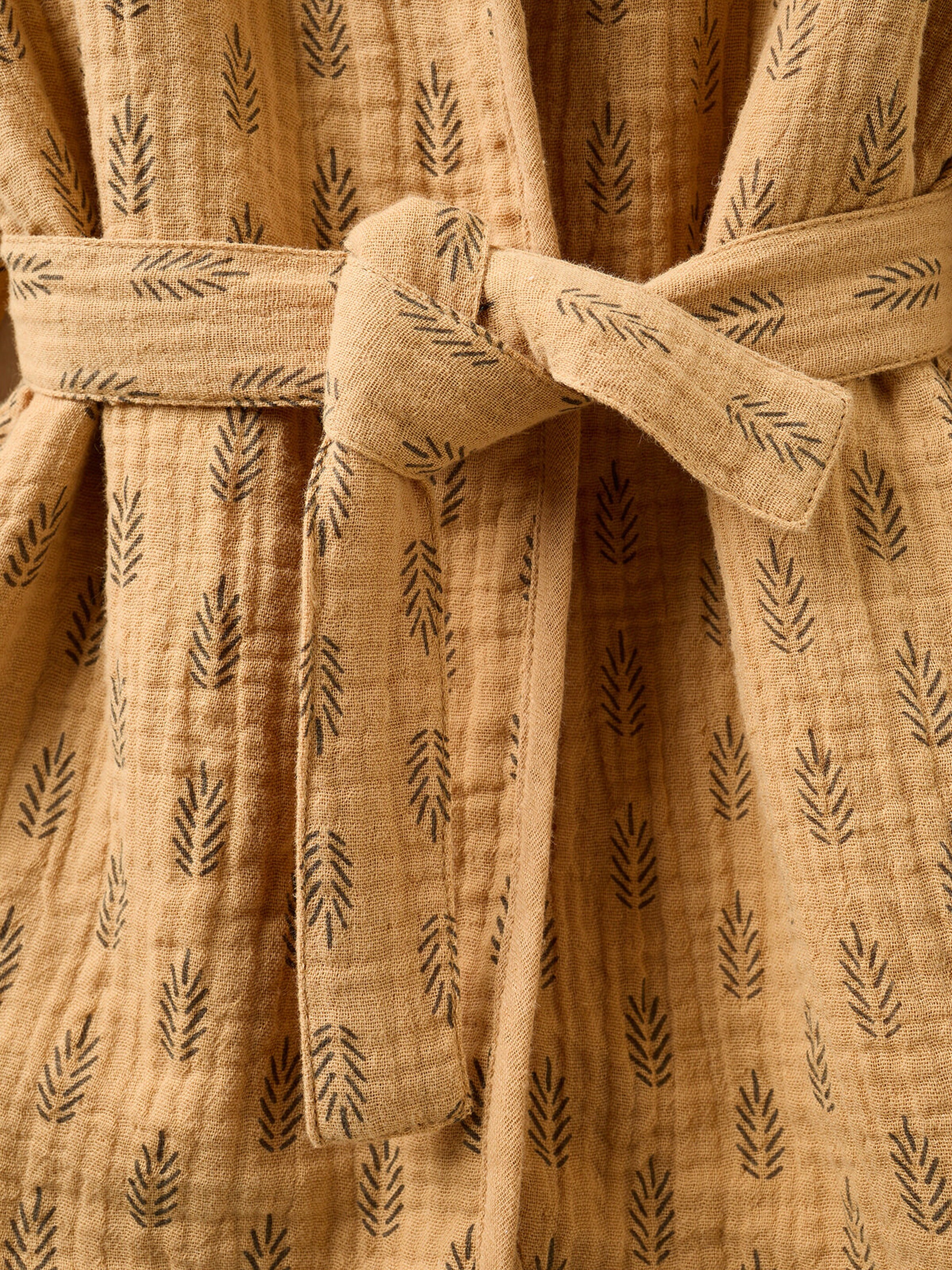 Vertbaudet Baby Bademantel aus Musselin ETHNIC ocker