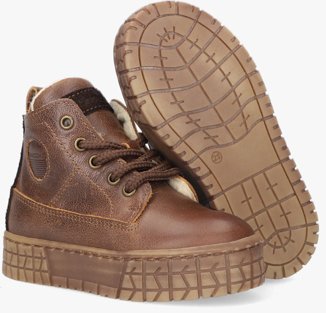 PINOCCHIO bruine pinocchio hoge sneaker p2461