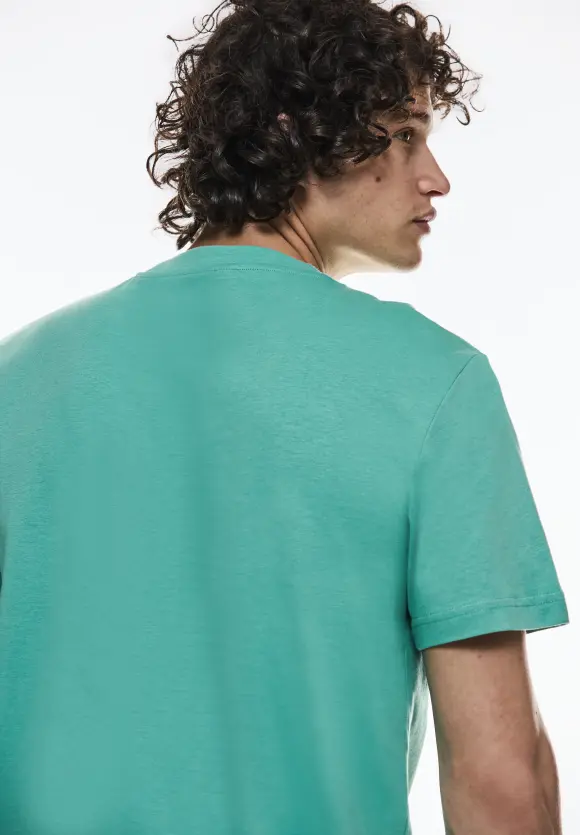 T-Shirt mit Brustprint - light urban green