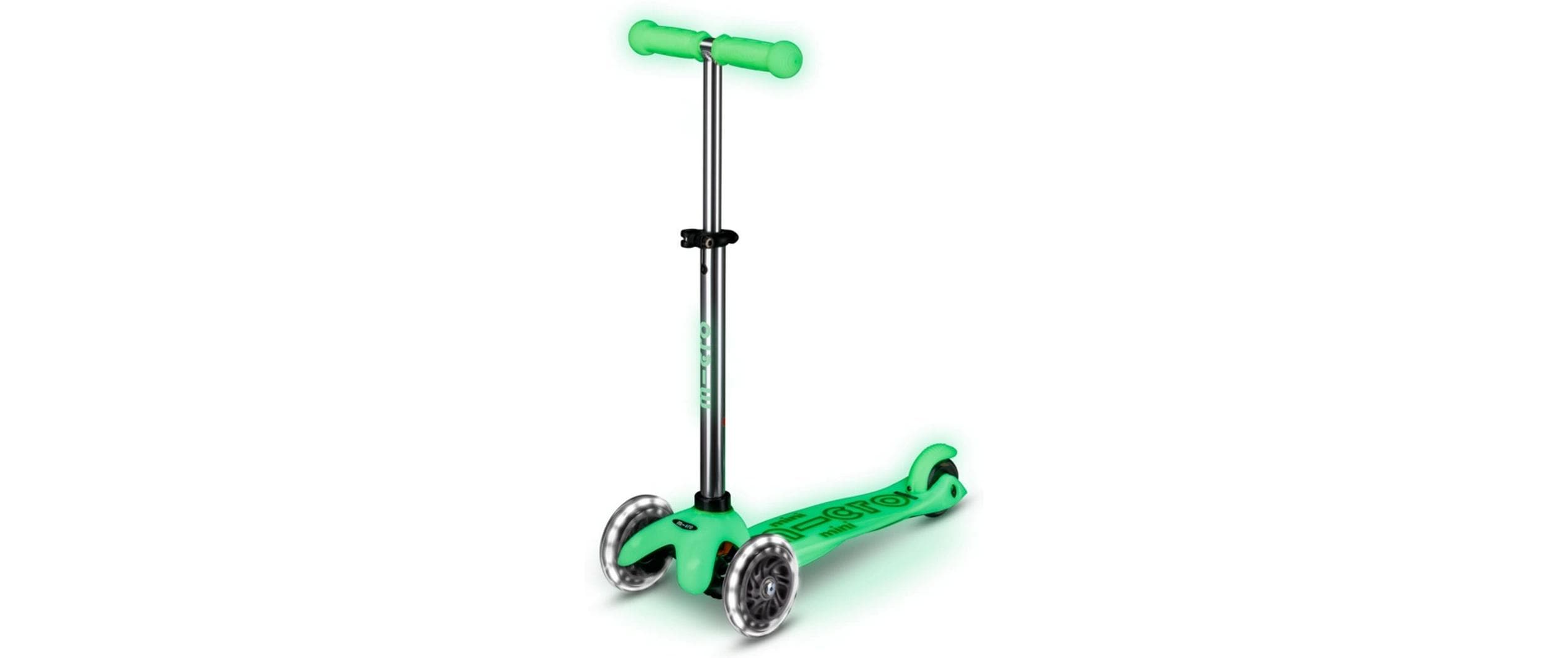 Kickboard Mini Micro Deluxe Glow LED LimettengrünScooter für Kinder