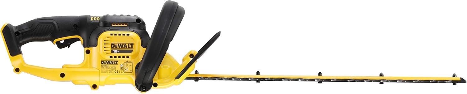 Dewalt 18V Akku-Stabheckenschere DCMPH556N (55 cm Schwertlänge, 25mm Schnittkapazität) & bürstenlose Akku-Heckenschere / Strauchschere (18V, 55 cm Schwertlänge, 25 mm Schnittstärke), ‎DCMHT563N-XJ