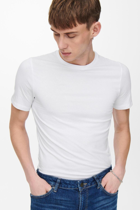 Only & Sons witte heren t-shirt