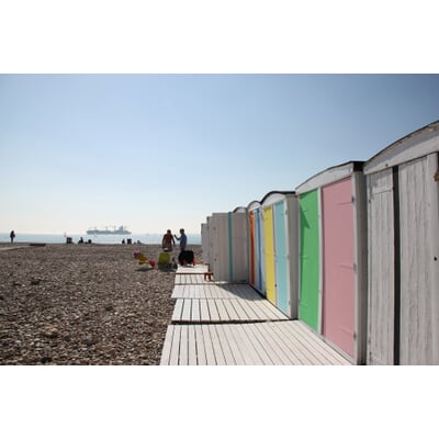 Badematte Colours on the Beach, Gelb / Pfirsich