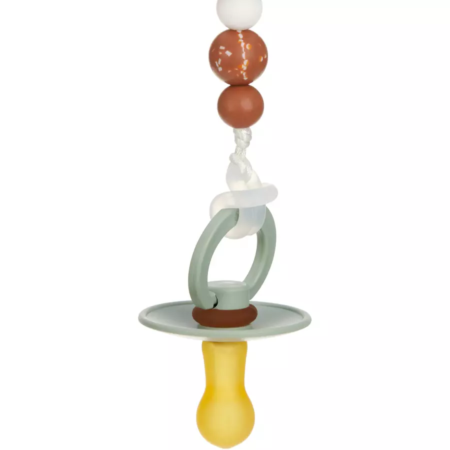 LÄSSIG Soother Holder WoodSilicone Little Universe Brown