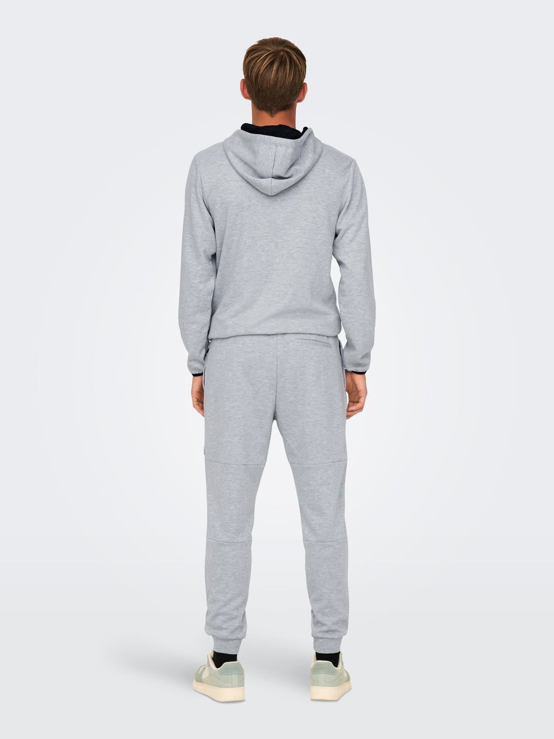 ONSLIAM Normal geschnitten Jogginghose Light Grey Melange