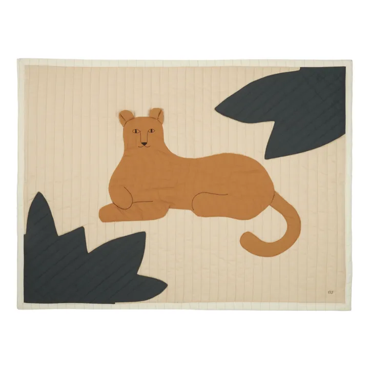 Nobodinoz Couverture matelassée Leopard | Noisette