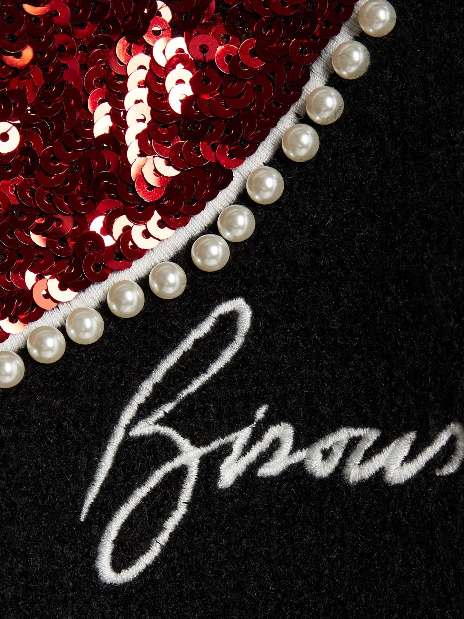 River Island OG Sequin Lips Christmas Jumper