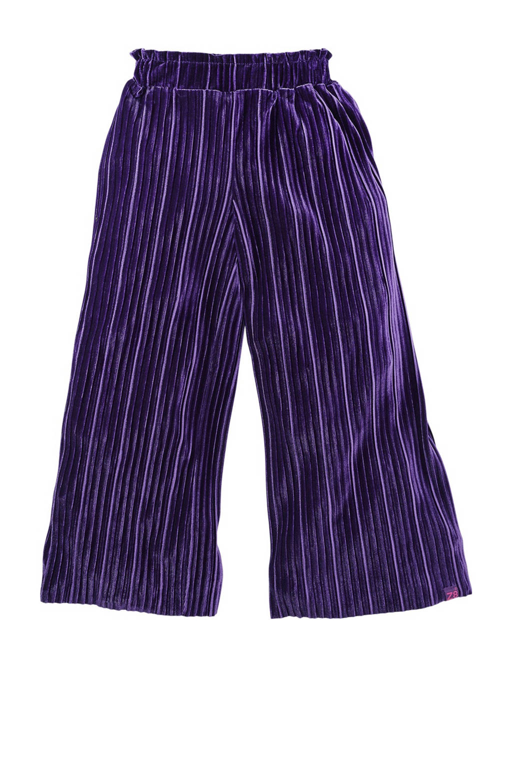 Z8 fluwelen wide leg broek Ceylin paars