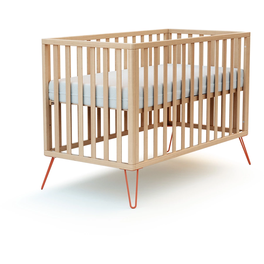 JURABABY Babybett ONLY 60 x 120 cm Retro Buche Terrakotta