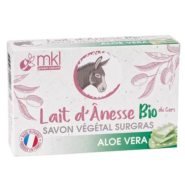 Sabonete de leite de burra MKL, sabonete vegetal com aloe vera, 100g