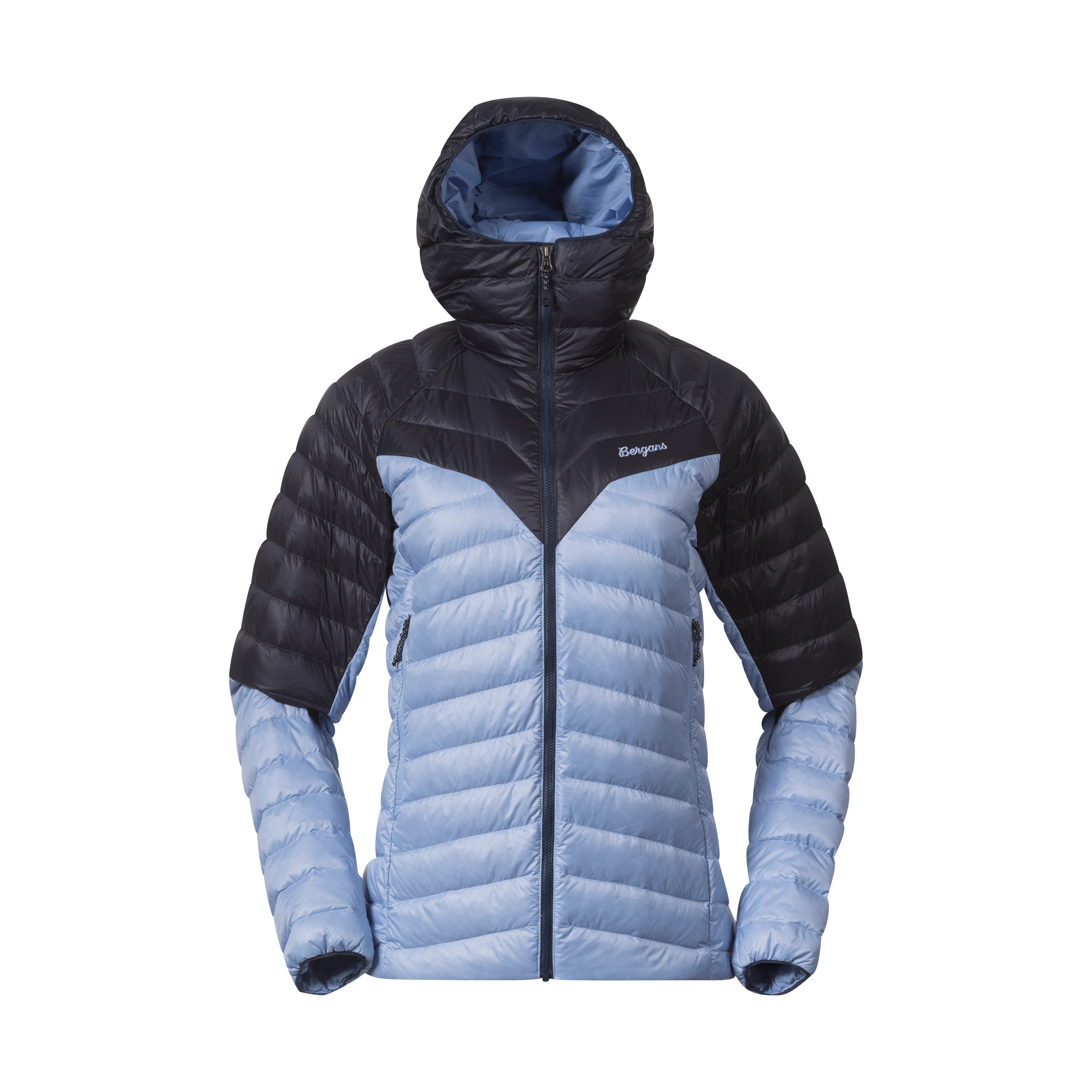 Tind Light Down Jacket Hood Women Blueberry Milk / Navy Blue