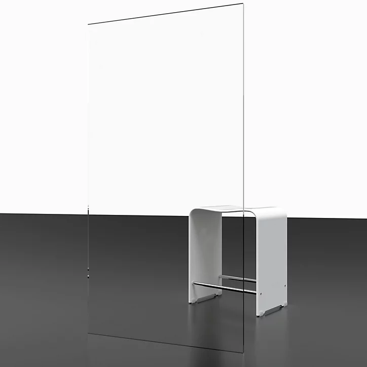 Porte de douche pivotante 90x200 cm, blanc, Schulte Impériale