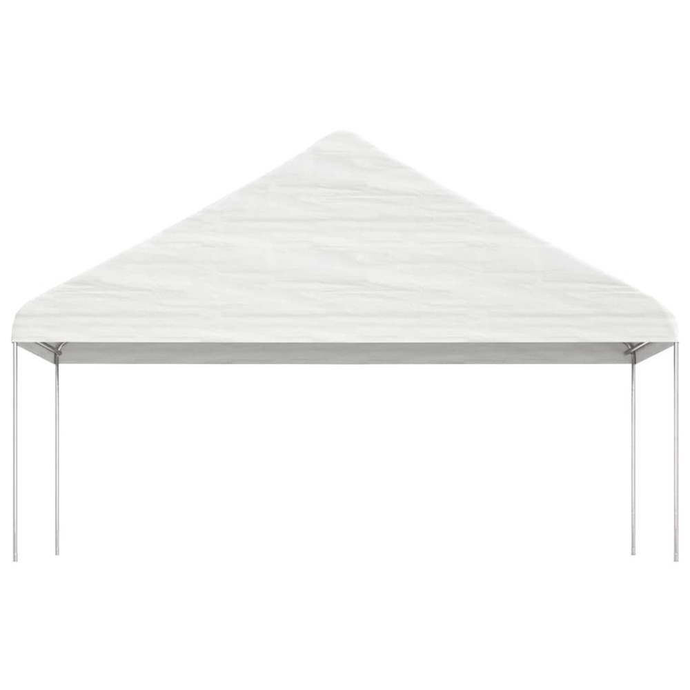 Belvédère avec toit blanc 6,69x5,88x3,75 m polyéthylène