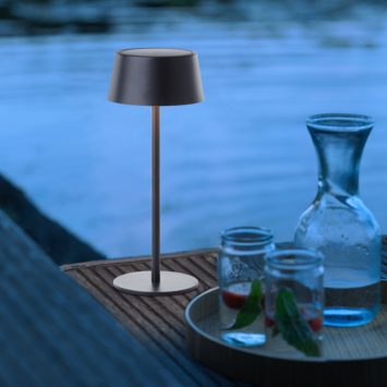 Brilliant USB oplaadbare tafellamp Picco 4W zwart