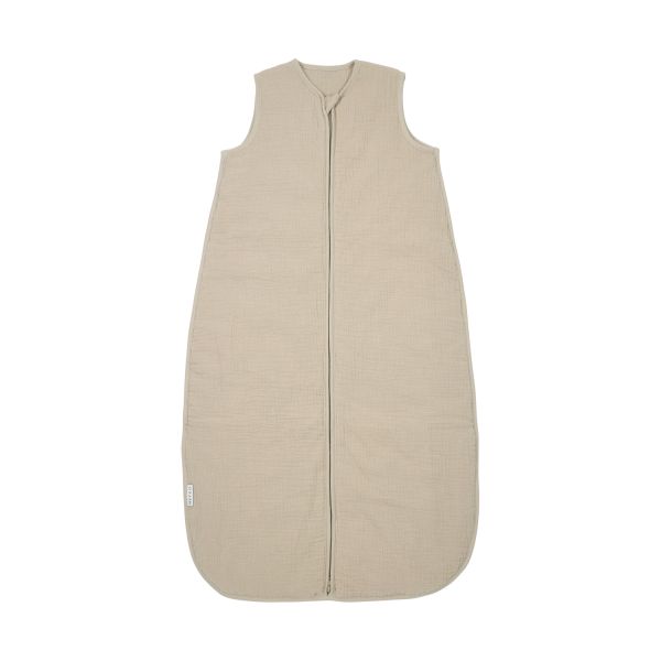 Meyco Baby Gevoerde Slaapzak - Uni Pre-Washed Hydrofiel - 90 cm - Sand