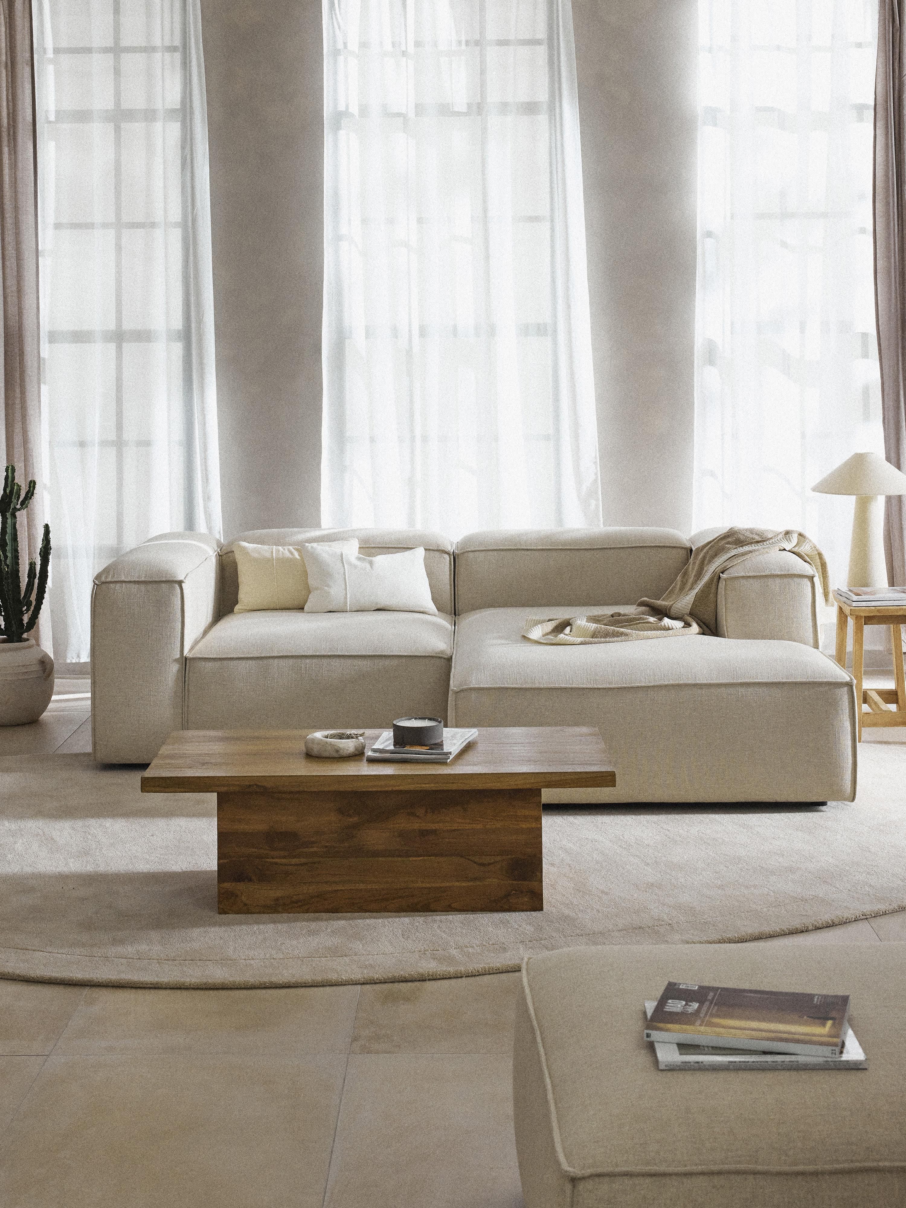 Chaise longue hoekmodule Lennon van linnenmix