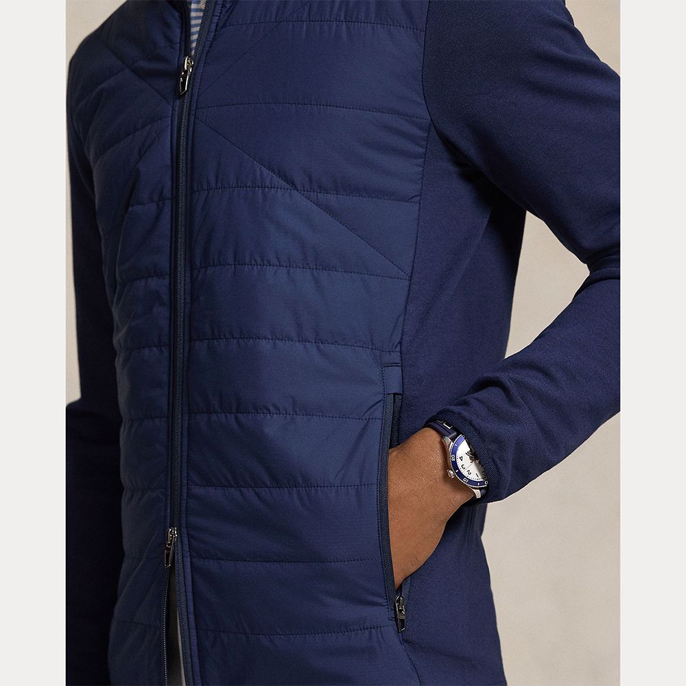 Hybrid Mock Neck Jakke Herre Navy