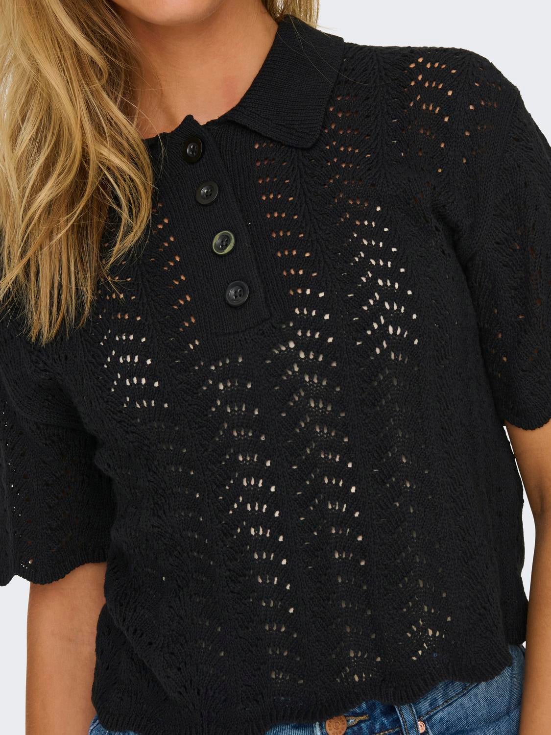 JDYELLIS Strickpullover Black