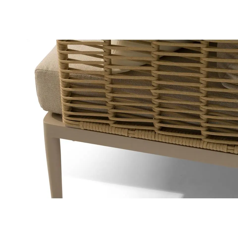 Hoek loungeset 5 personen Wicker Taupe Coco Ibiza