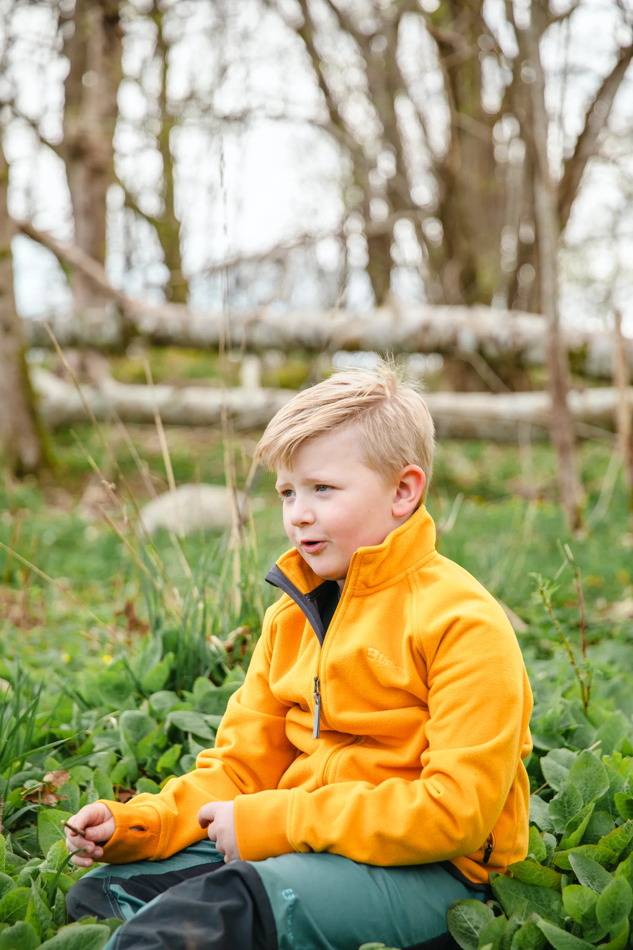 Urberg Vindeln Wind Fleece Jacket Jr Sunflower