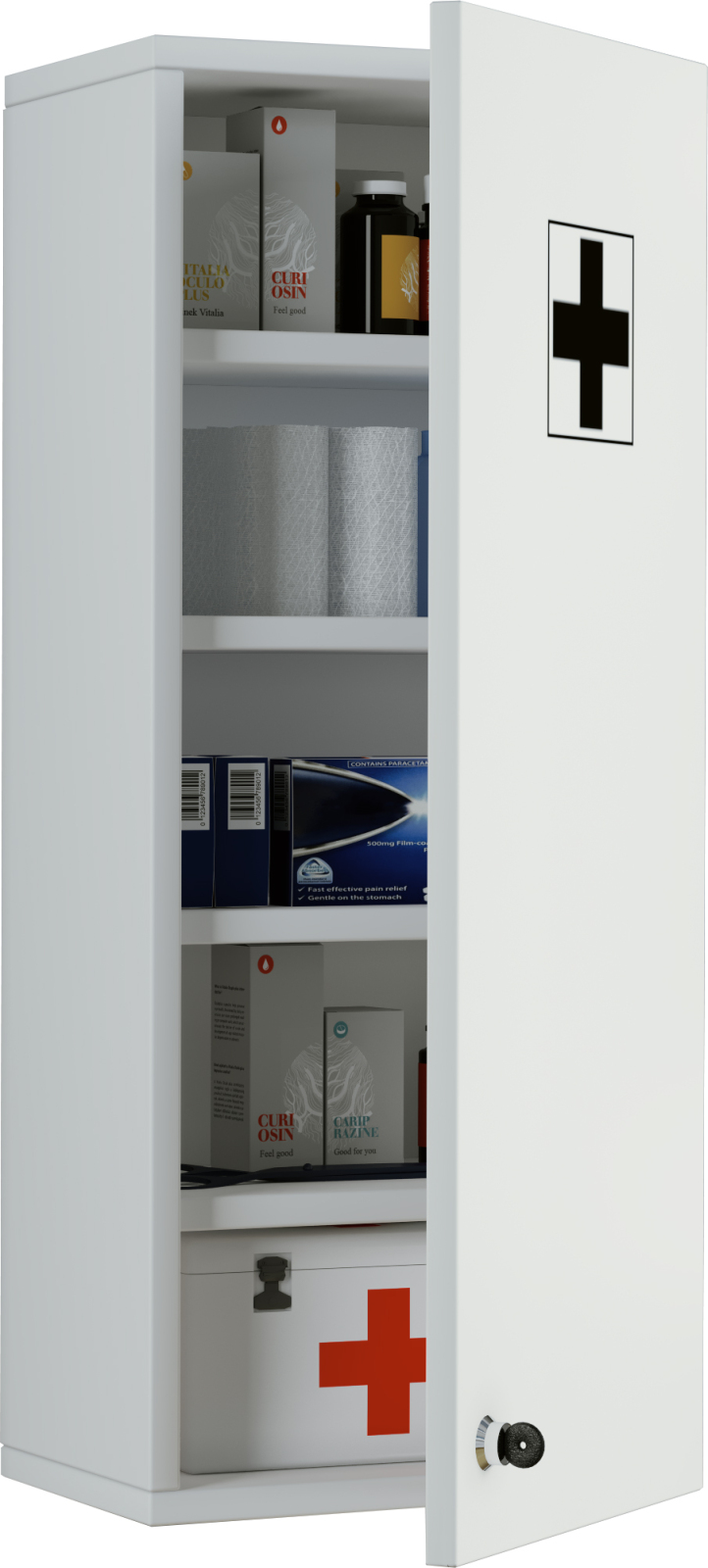 Medizinschrank MEDASA - weiß - 29 cm breit