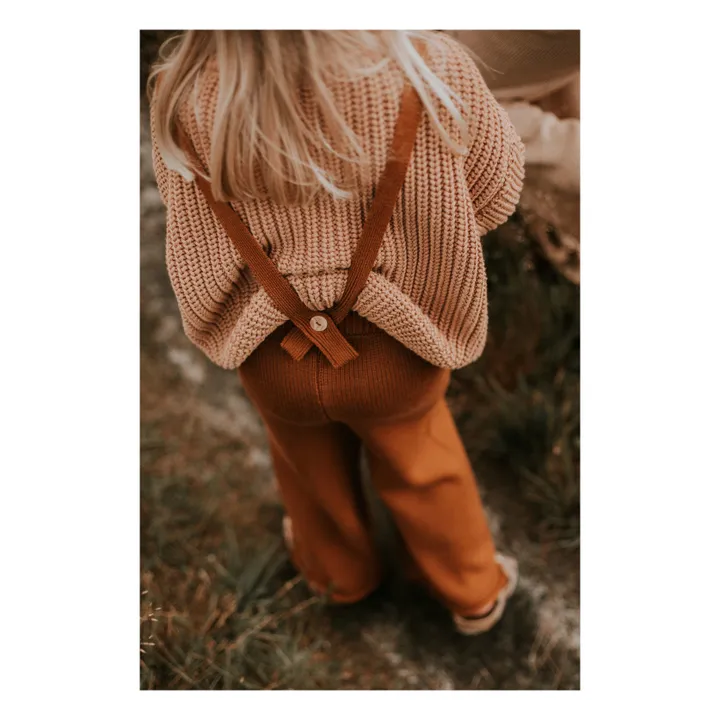 Yuki Pantalon Tricot Coton Bio | Marron