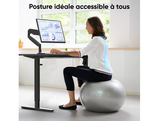 ONKRON - Bureau assis debout motorisé poids max 70 kg wdf221e-b noir