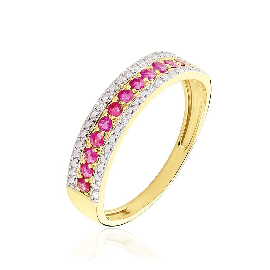 Bague Amias Or Jaune Rubis Diamant