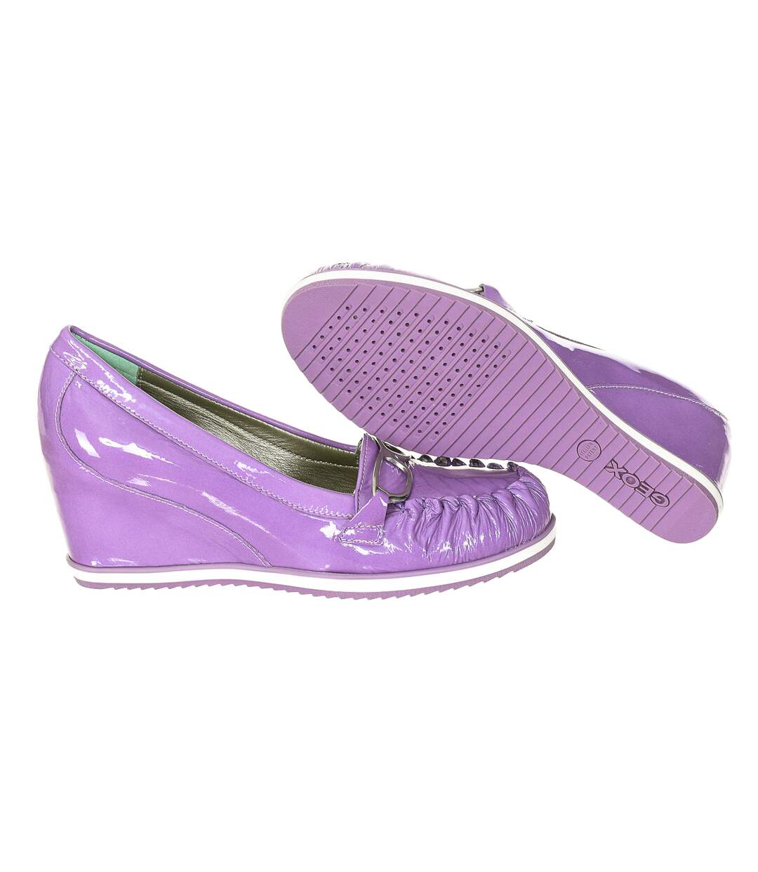 Woman leather inner wedge moccasin